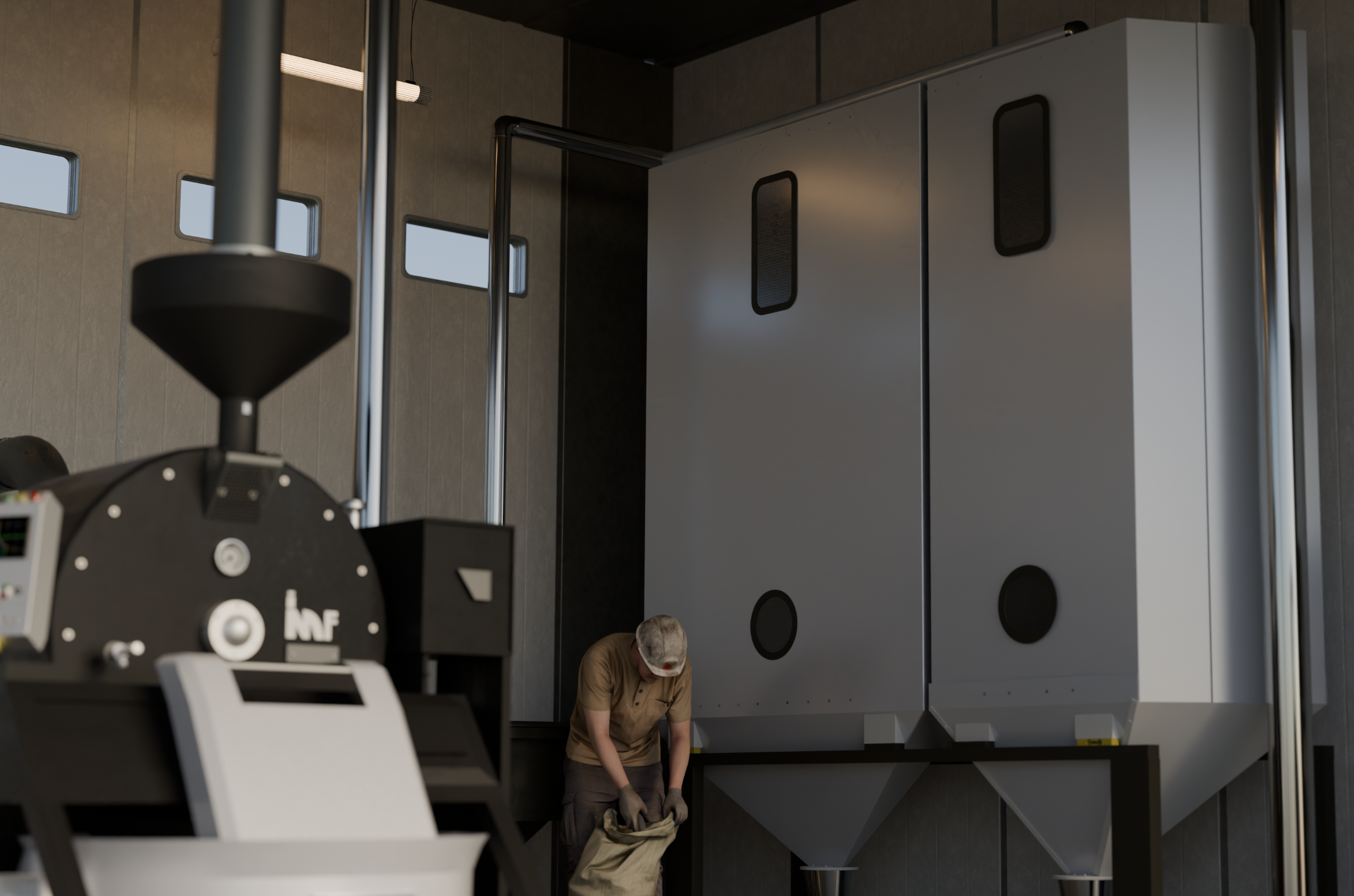 Voltumachine coffee roastery infrastructure